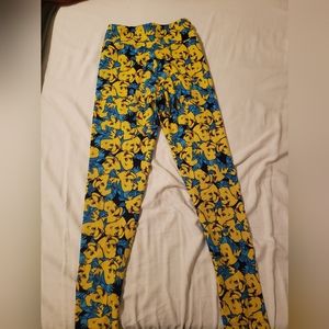 Legging Lularoe Tween – Sugar Skulls & Flags – Polyester/Spandex – Neuf